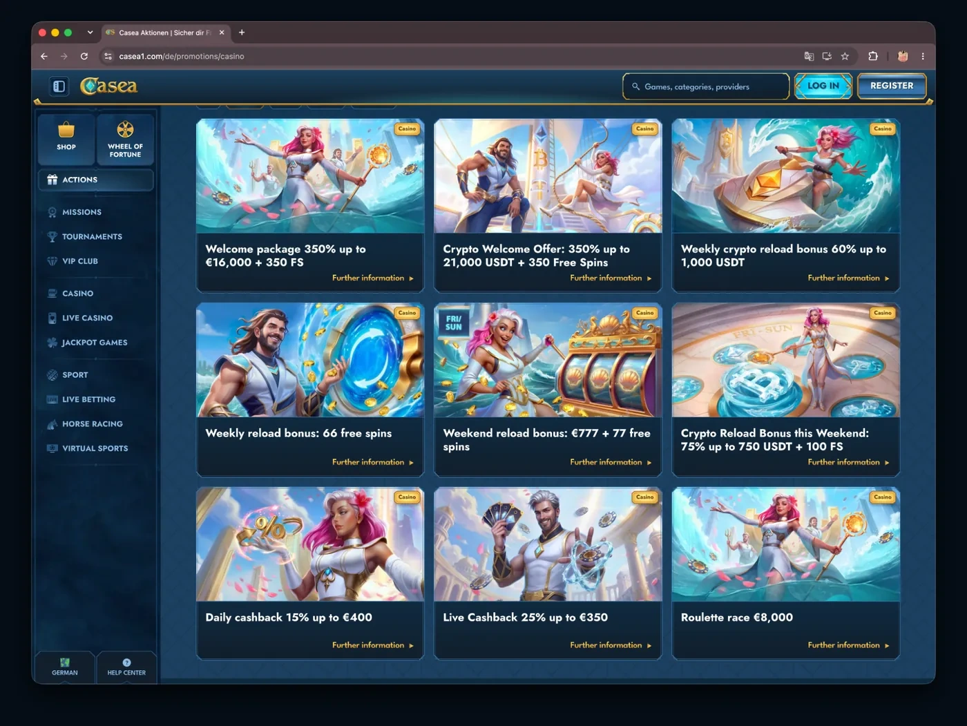 casea casino bonus bez depozytu