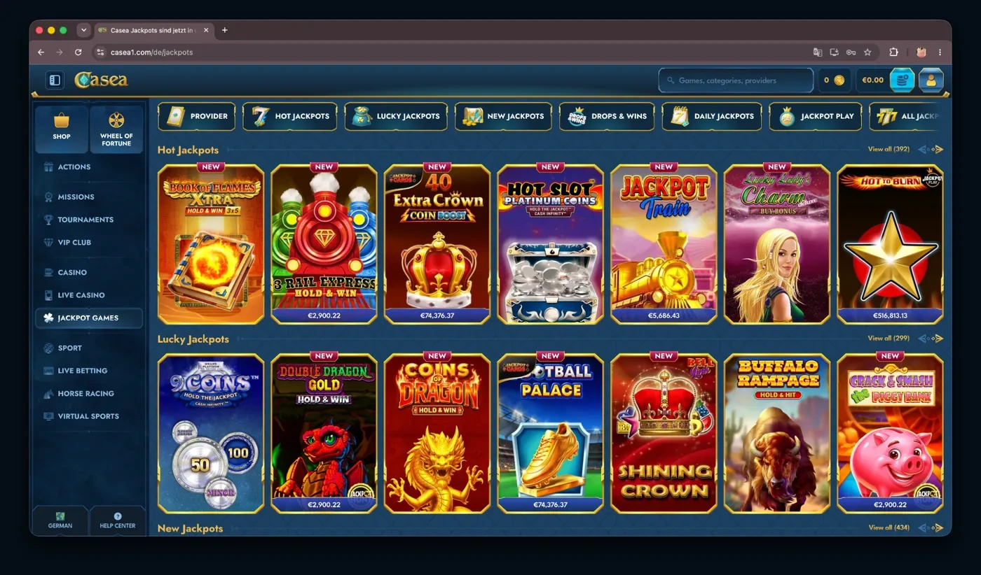 casea casino jackpot gry